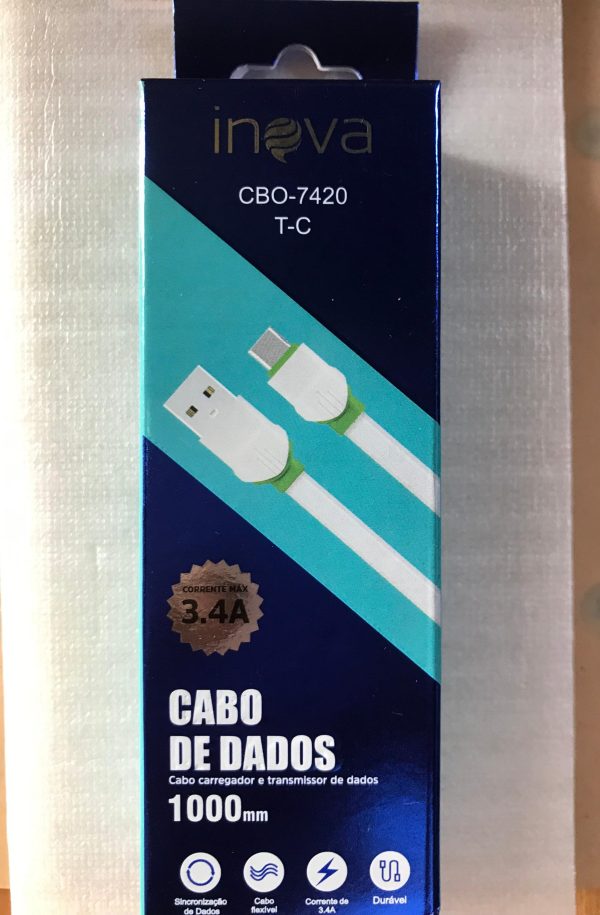 Cabo de dados USB para Tipo C