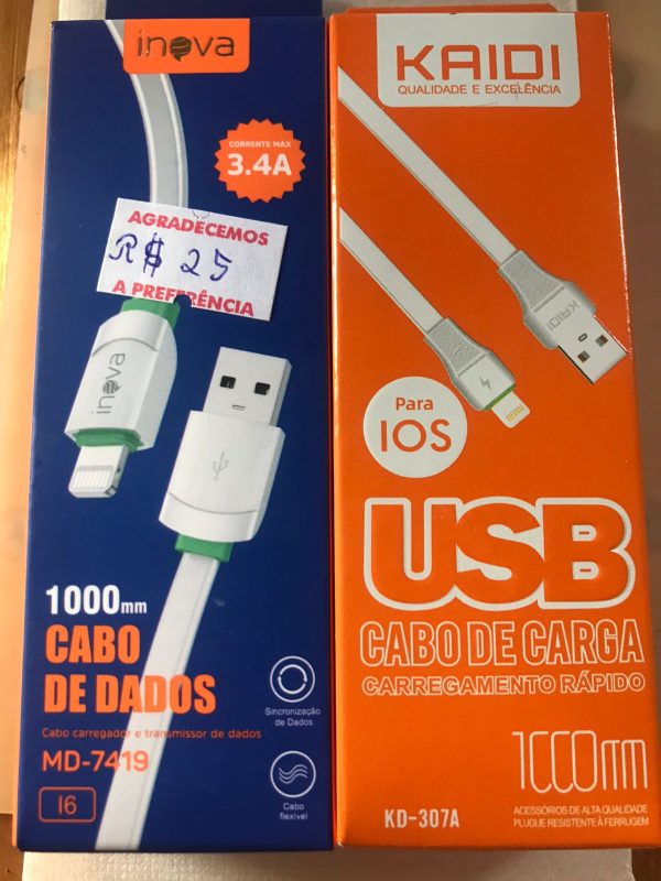Cabo de dados USB para Lightning