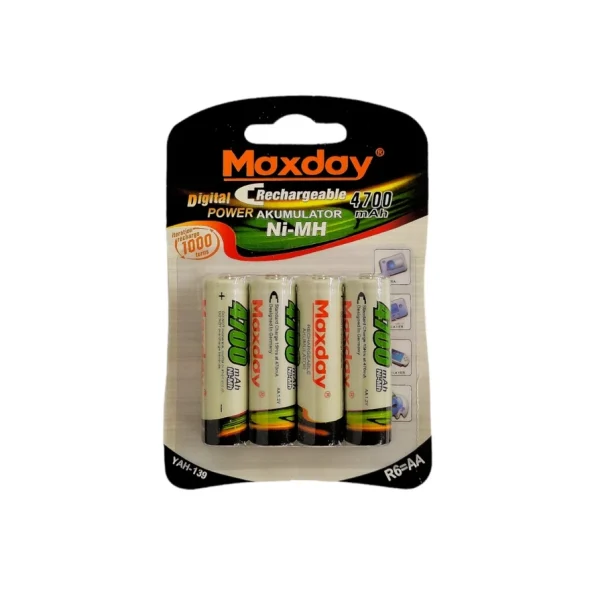 Kit 4 Pilha Recarregável MAXDAY (AAA 1.2v 2700 mah Ni-mh TB-0961)